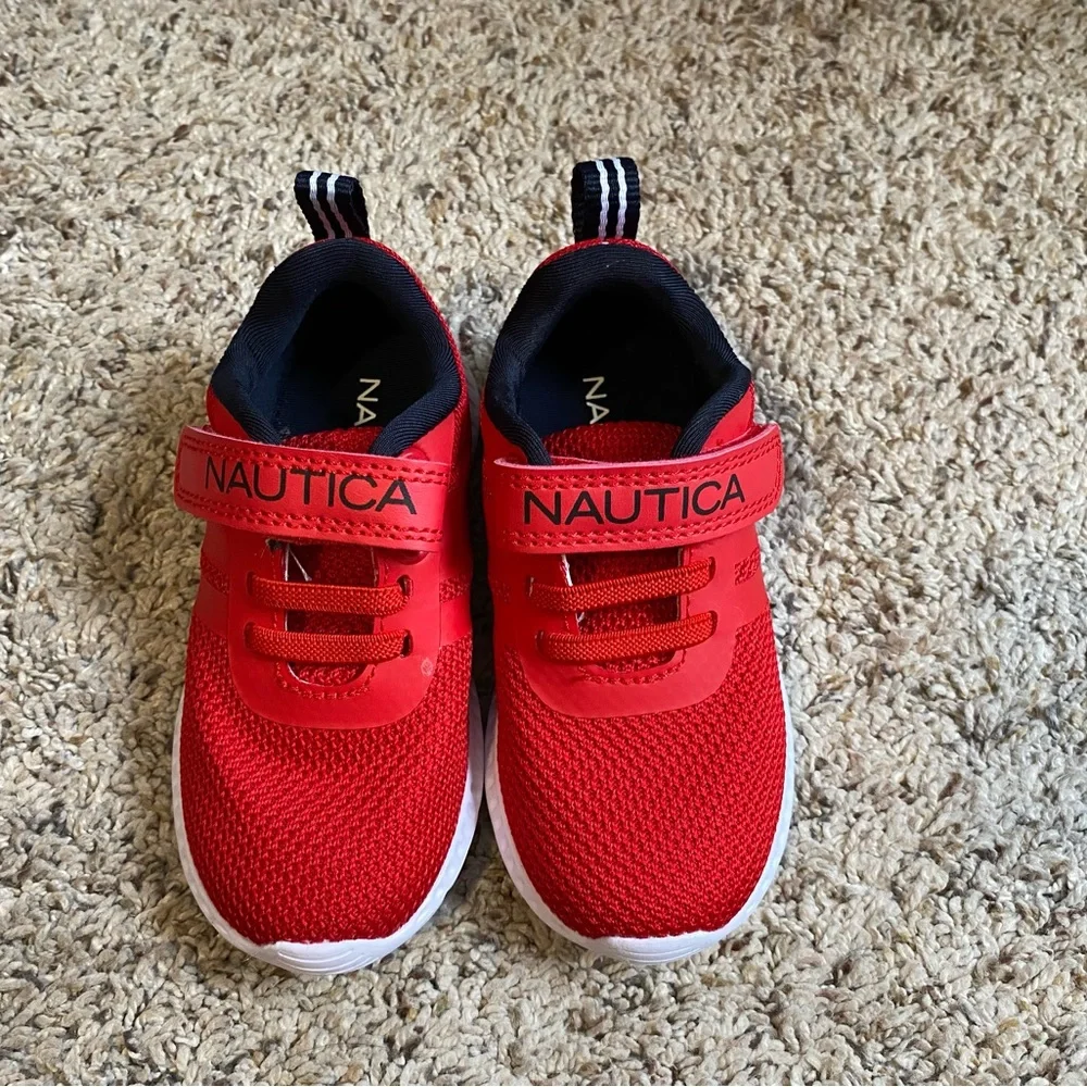 Nautica boys size 7 toddler shoes sneakers red Towhee